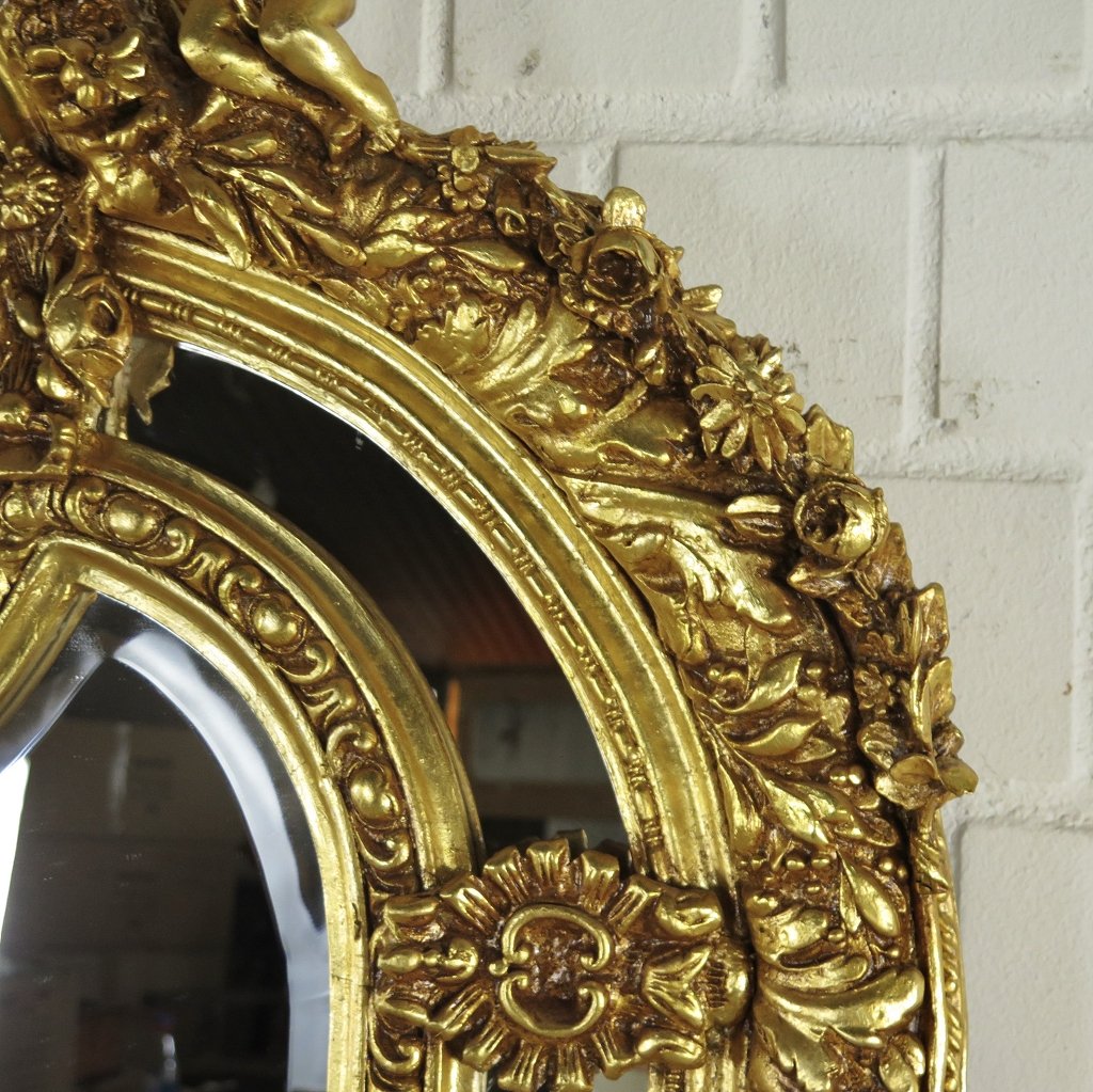 Spiegel Garderobenspiegel Barock Gold 1,10 m x 2,10 m