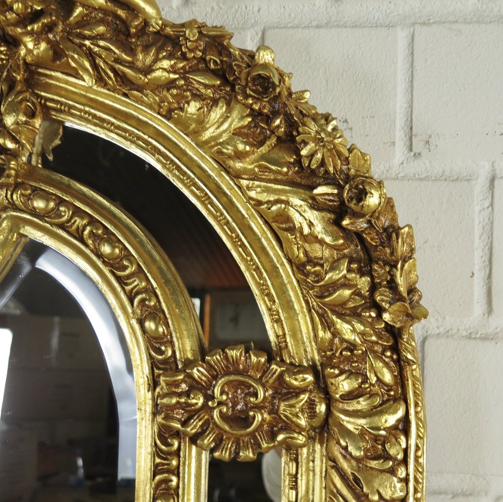 Spiegel Garderobenspiegel Barock Gold 1,10 m x 2,10 m
