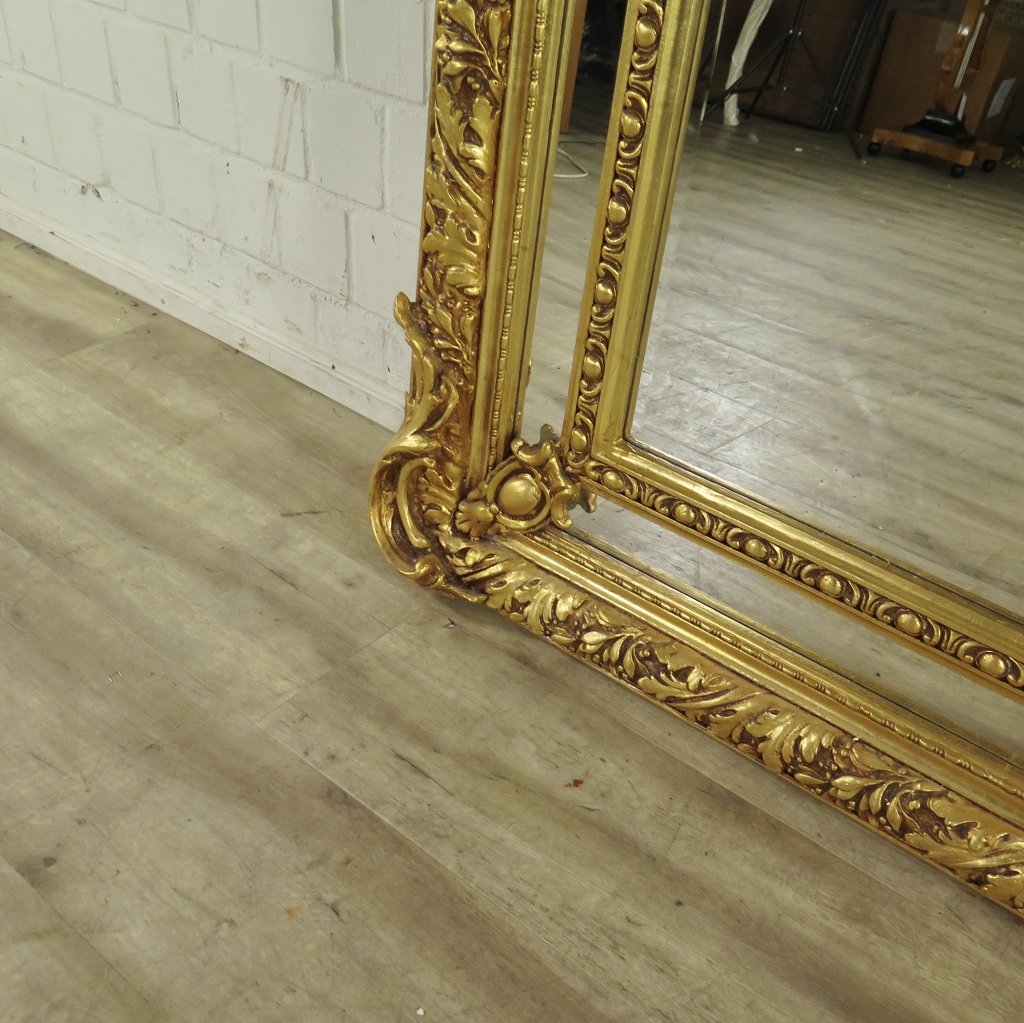 Spiegel Garderobenspiegel Barock Gold 1,10 m x 2,10 m