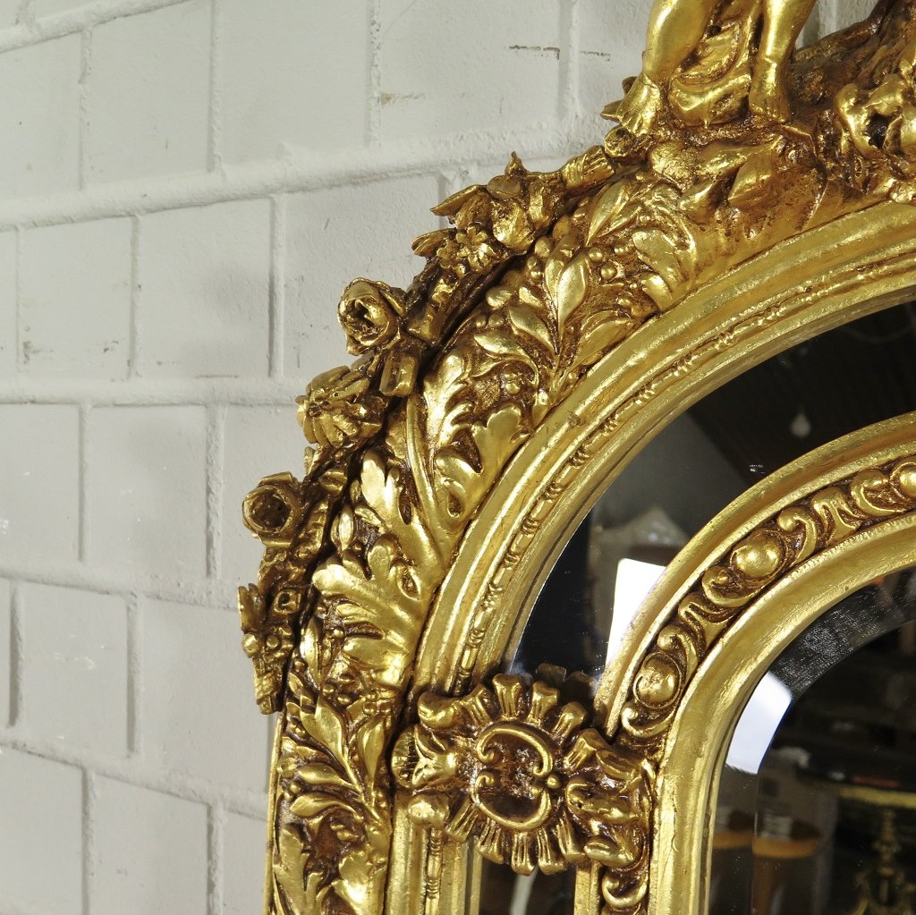 Spiegel Garderobenspiegel Barock Gold 1,10 m x 2,10 m