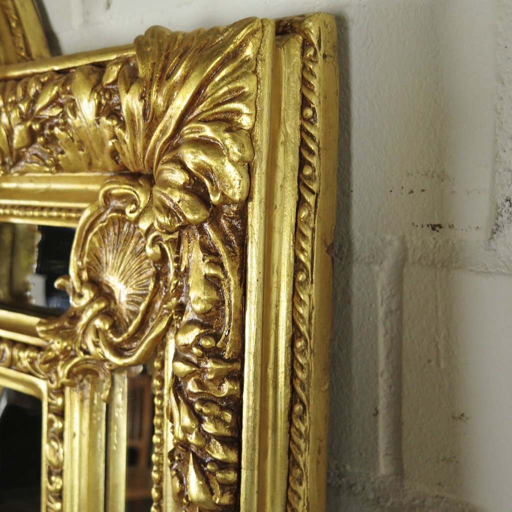 Spiegel Garderobenspiegel Barock Gold 1,10 m x 2,13 m