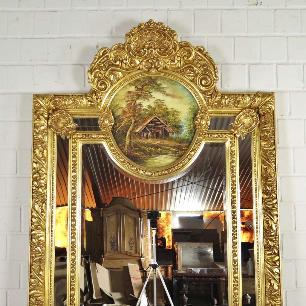 Spiegel Garderobenspiegel Barock Gold 1,10 m x 2,13 m