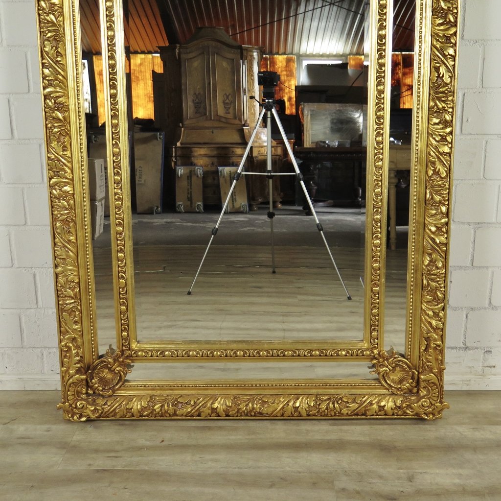 Spiegel Garderobenspiegel Barock Gold 1,10 m x 2,13 m