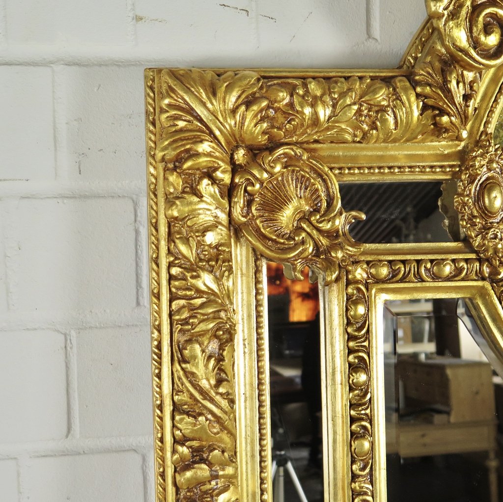 Spiegel Garderobenspiegel Barock Gold 1,10 m x 2,13 m