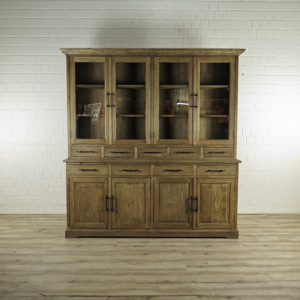 Vitrine Bücherschrank Teakholz 2,12 m