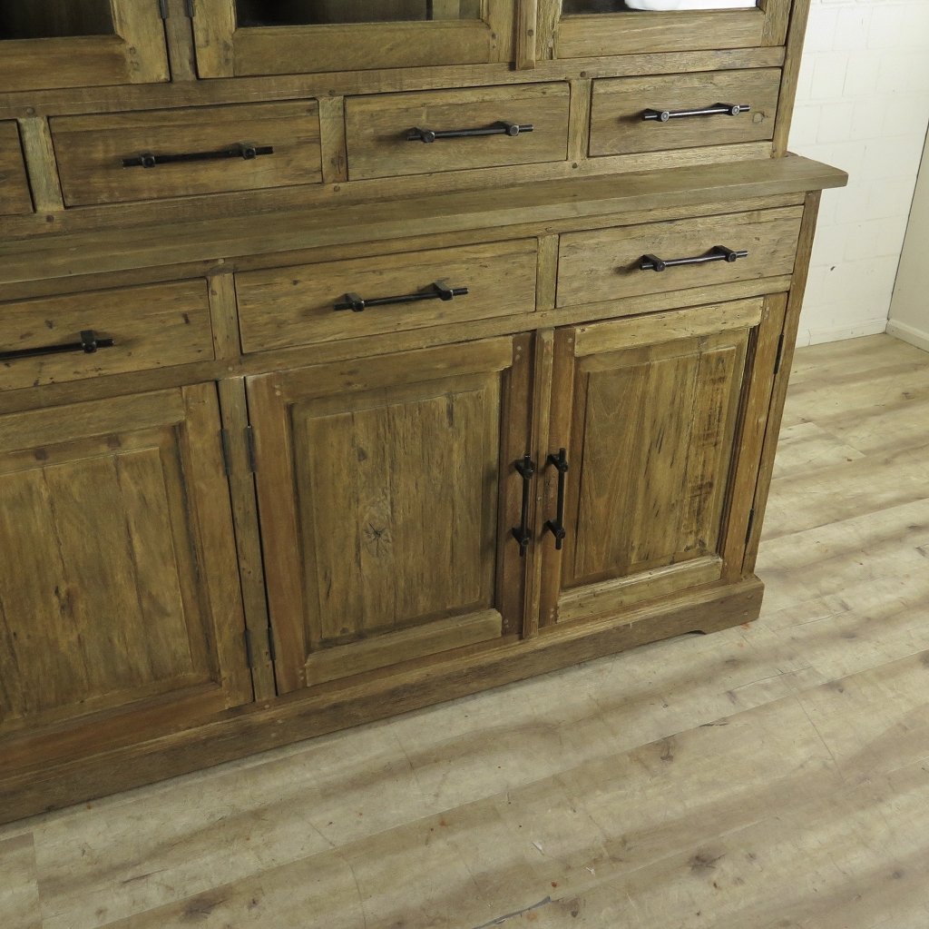 Vitrine Bücherschrank Teakholz 2,12 m