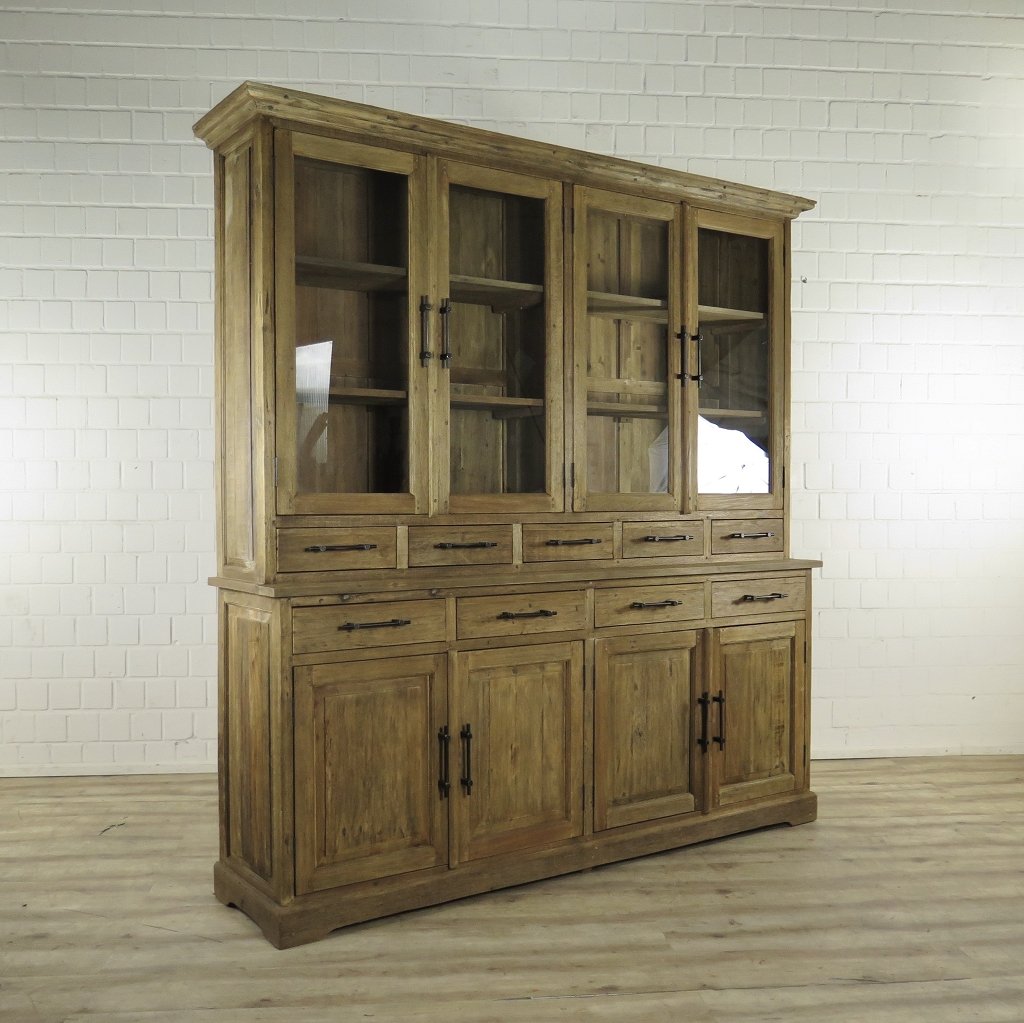 Vitrine Bücherschrank Teakholz 2,12 m