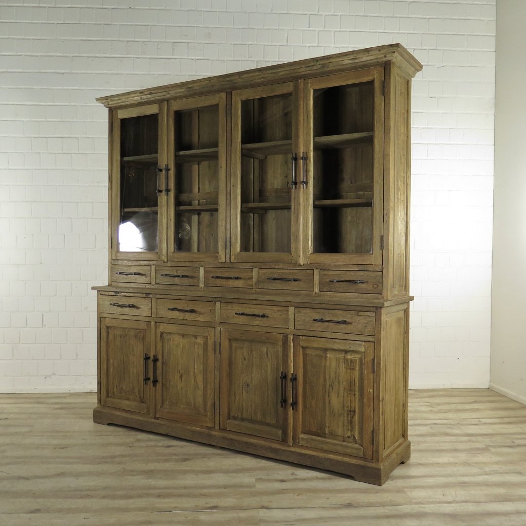 Vitrine Bücherschrank Teakholz 2,12 m