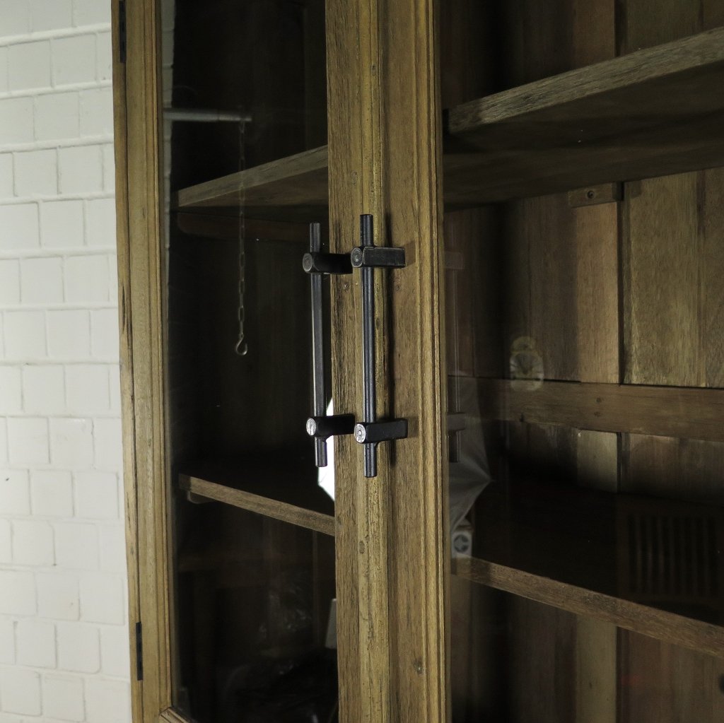 Vitrine Bücherschrank Teakholz 2,12 m