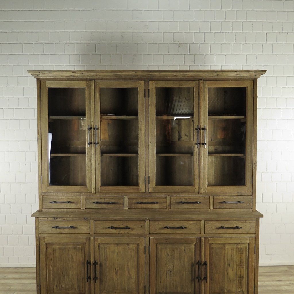 Vitrine Bücherschrank Teakholz 2,12 m