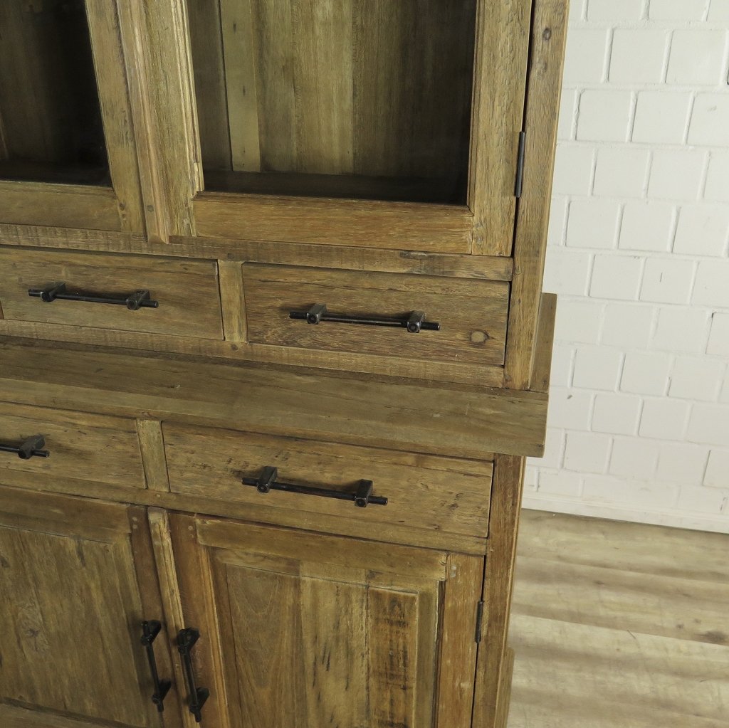 Vitrine Bücherschrank Teakholz 2,12 m