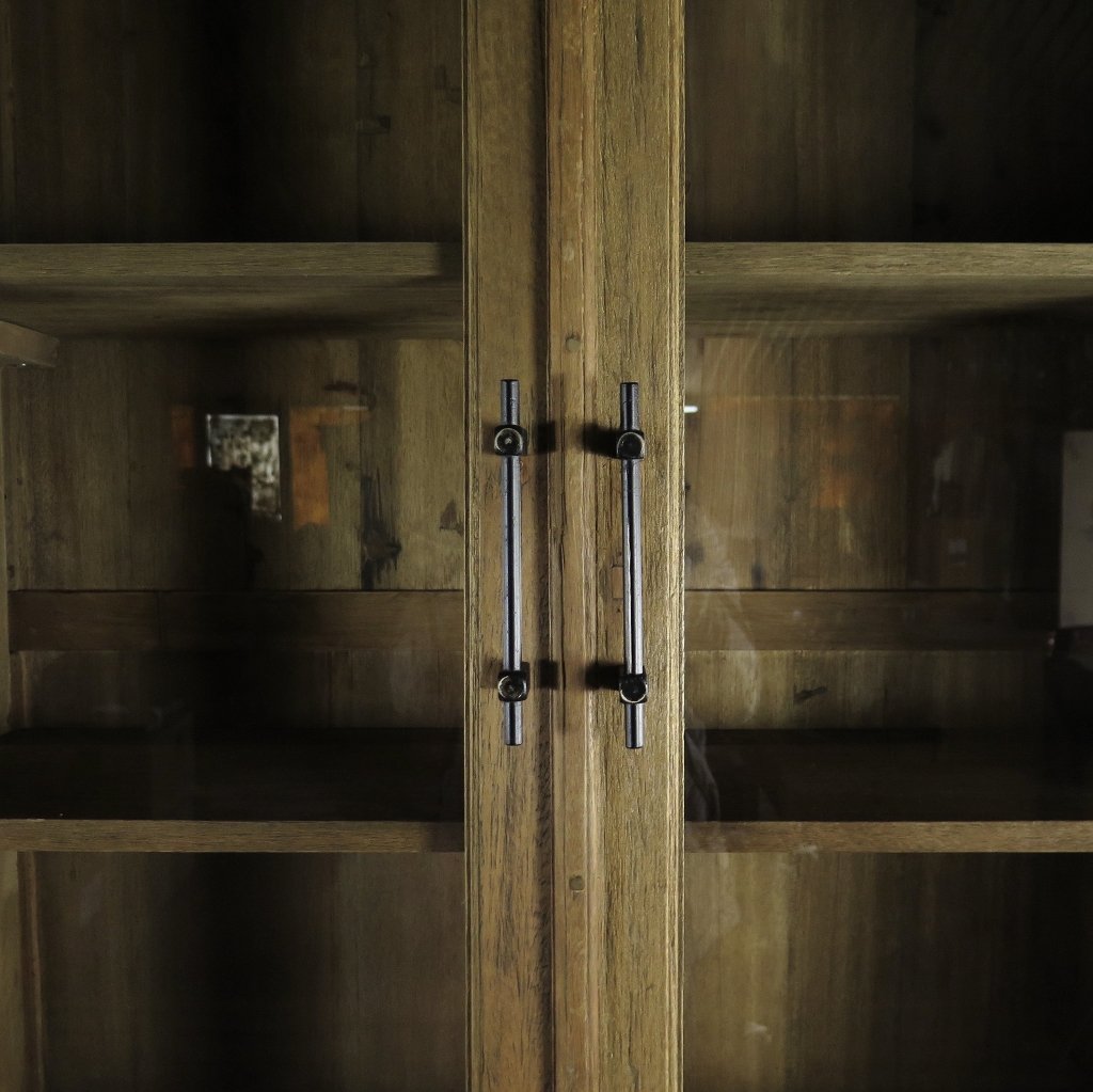 Vitrine Bücherschrank Teakholz 2,12 m