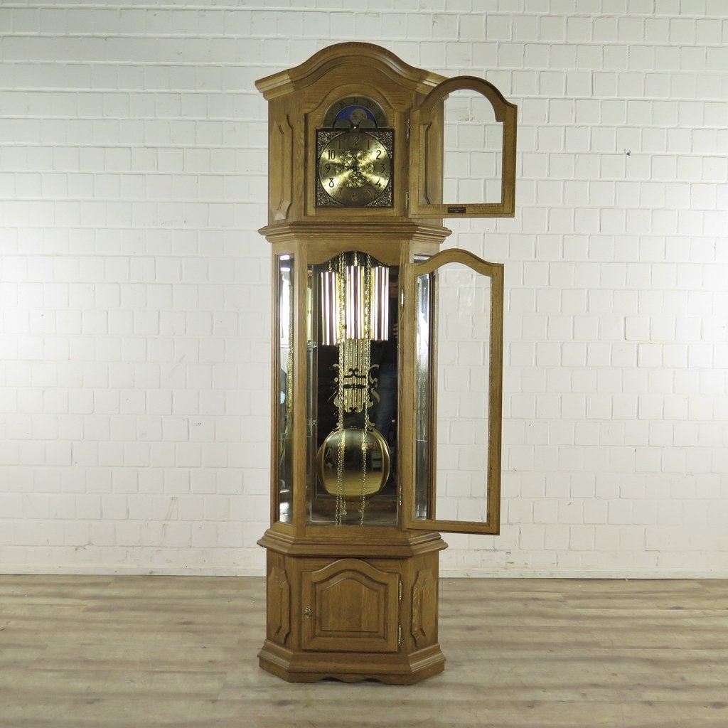 Willi Schmalz Standuhr Eckstanduhr Uhr Eiche Westminster