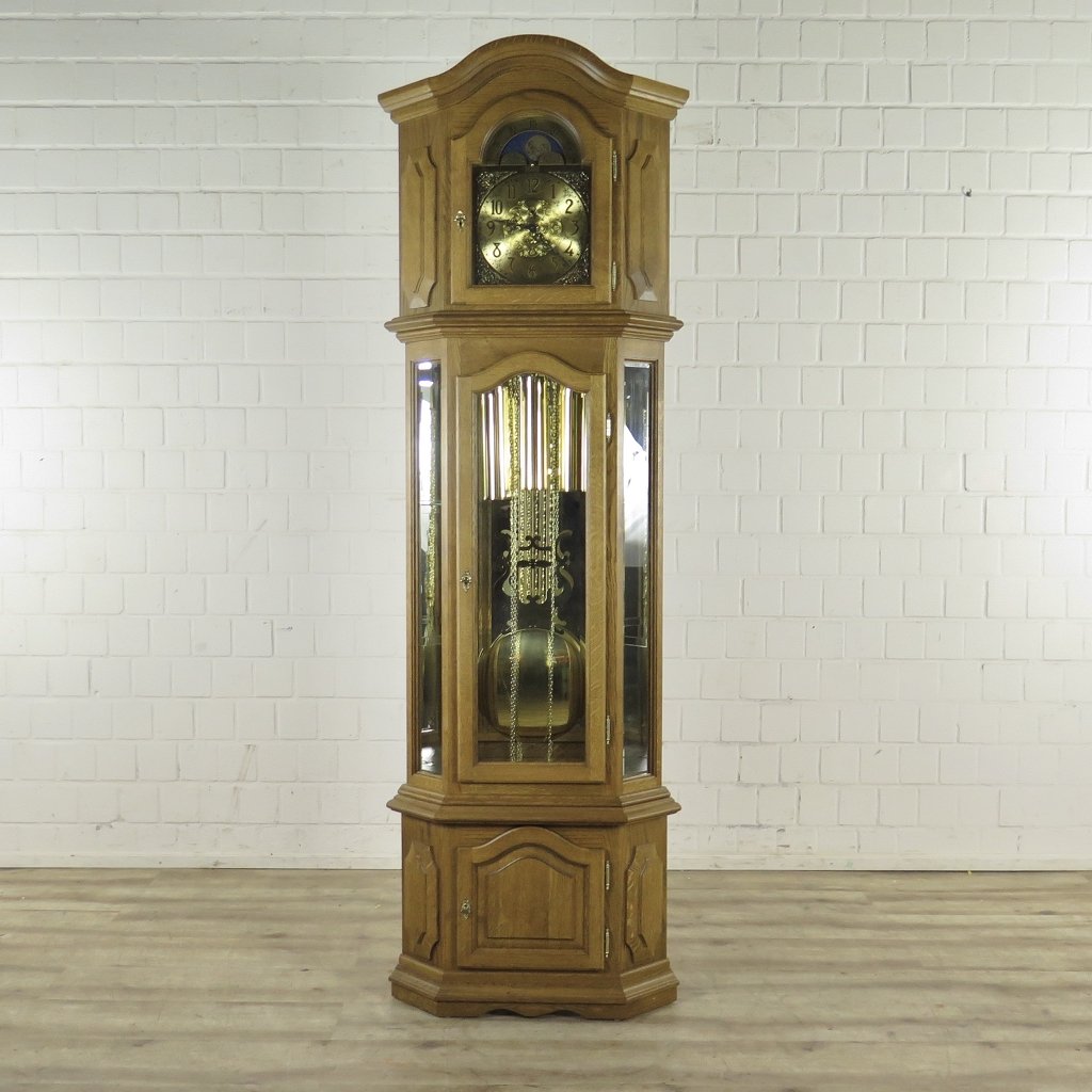 Willi Schmalz Standuhr Eckstanduhr Uhr Eiche Westminster