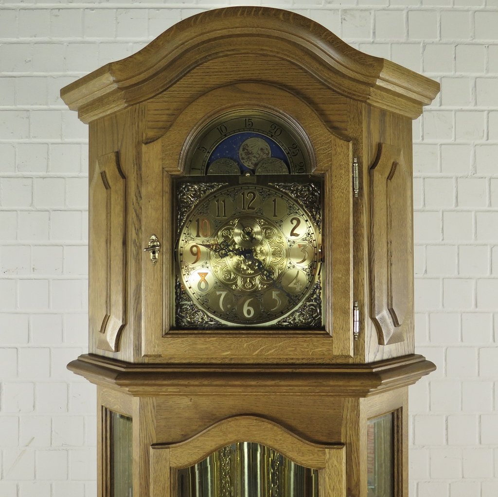 Willi Schmalz Standuhr Eckstanduhr Uhr Eiche Westminster