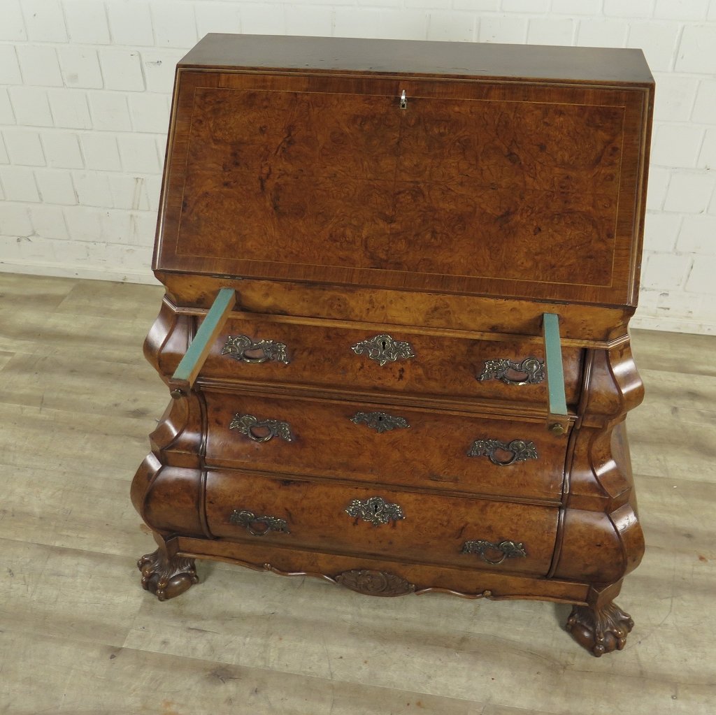 Schreibtisch Sekretär Barock 1780 Nussbaum