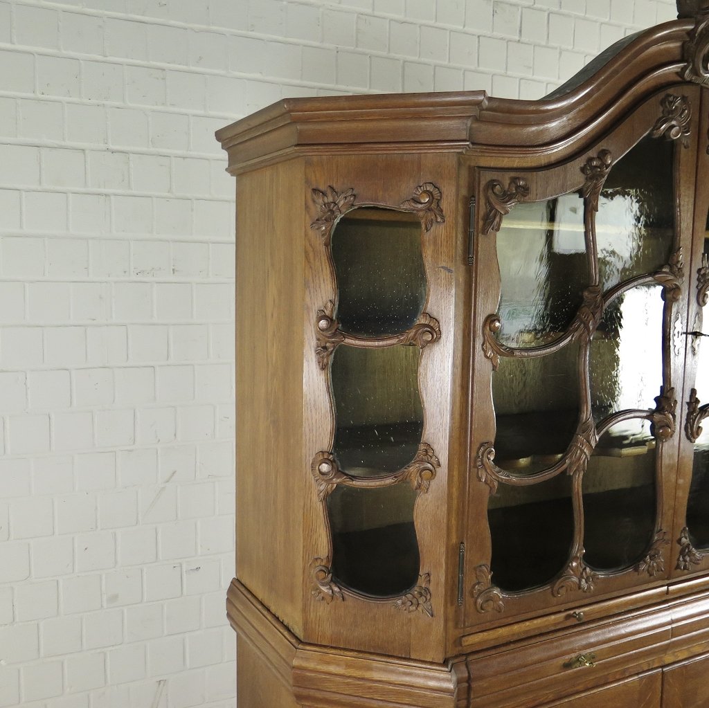 Vitrine Schrank Neubarock Eiche 1,64 m