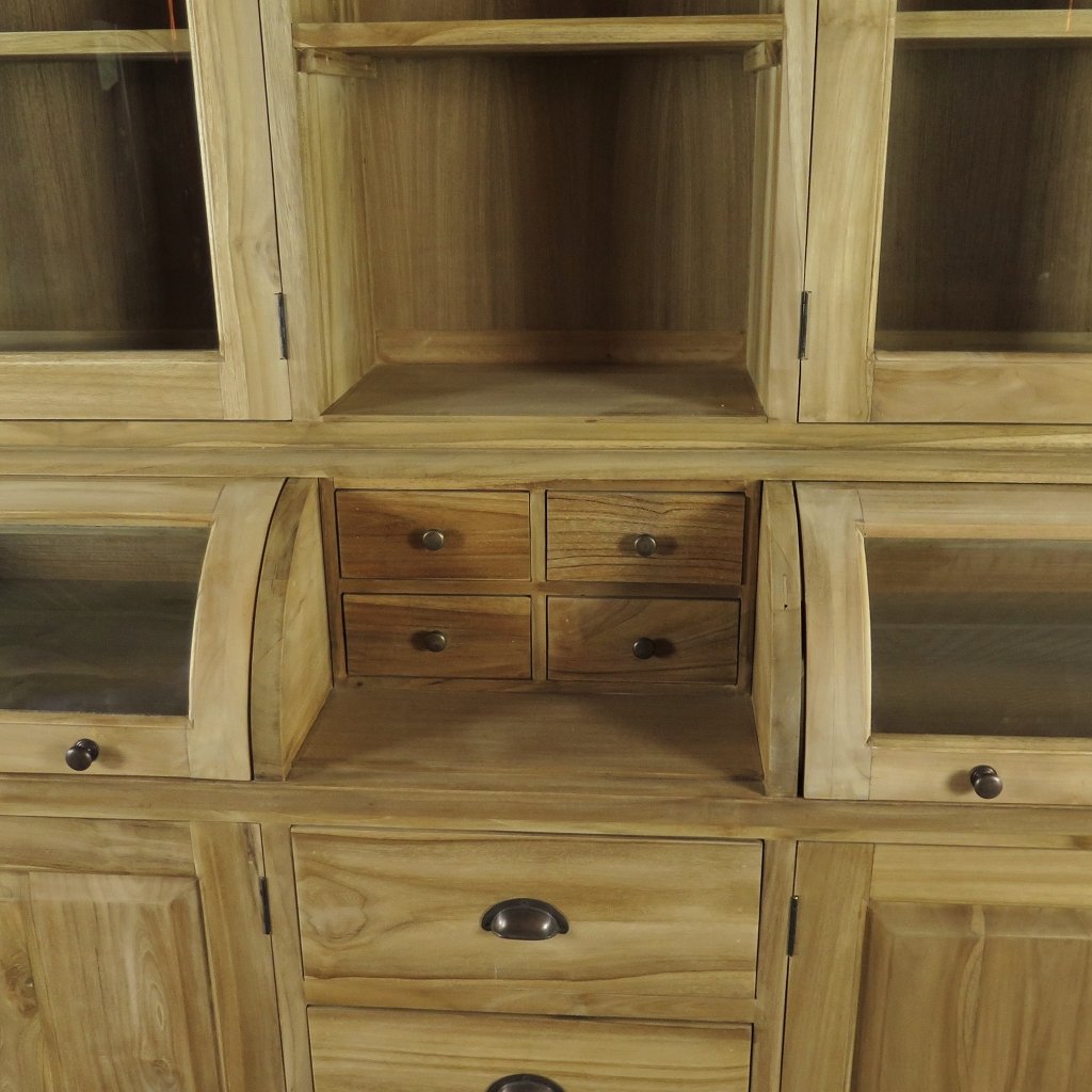 Buffetschrank Vitrine 2,40 m Teakholz