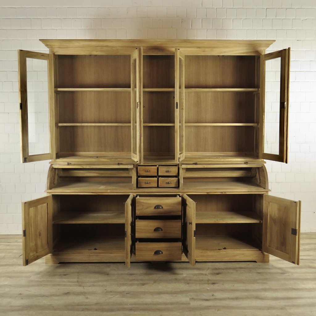 Buffetschrank Vitrine 2,40 m Teakholz