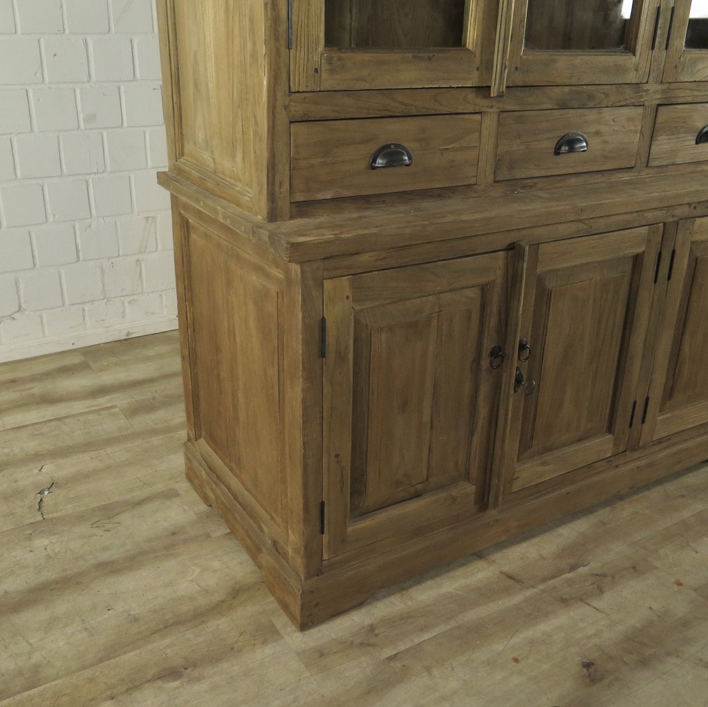 Vitrine Bücherschrank Teakholz 2,61 m