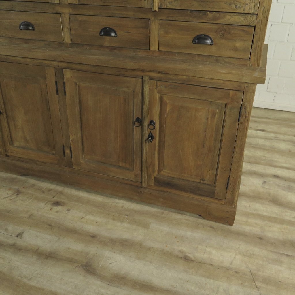 Vitrine Bücherschrank Teakholz 2,61 m