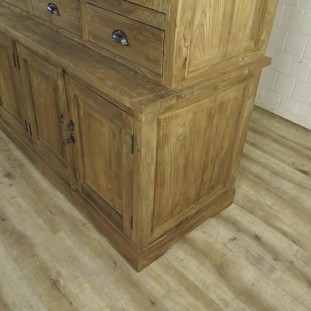 Vitrine Bücherschrank Teakholz 2,61 m
