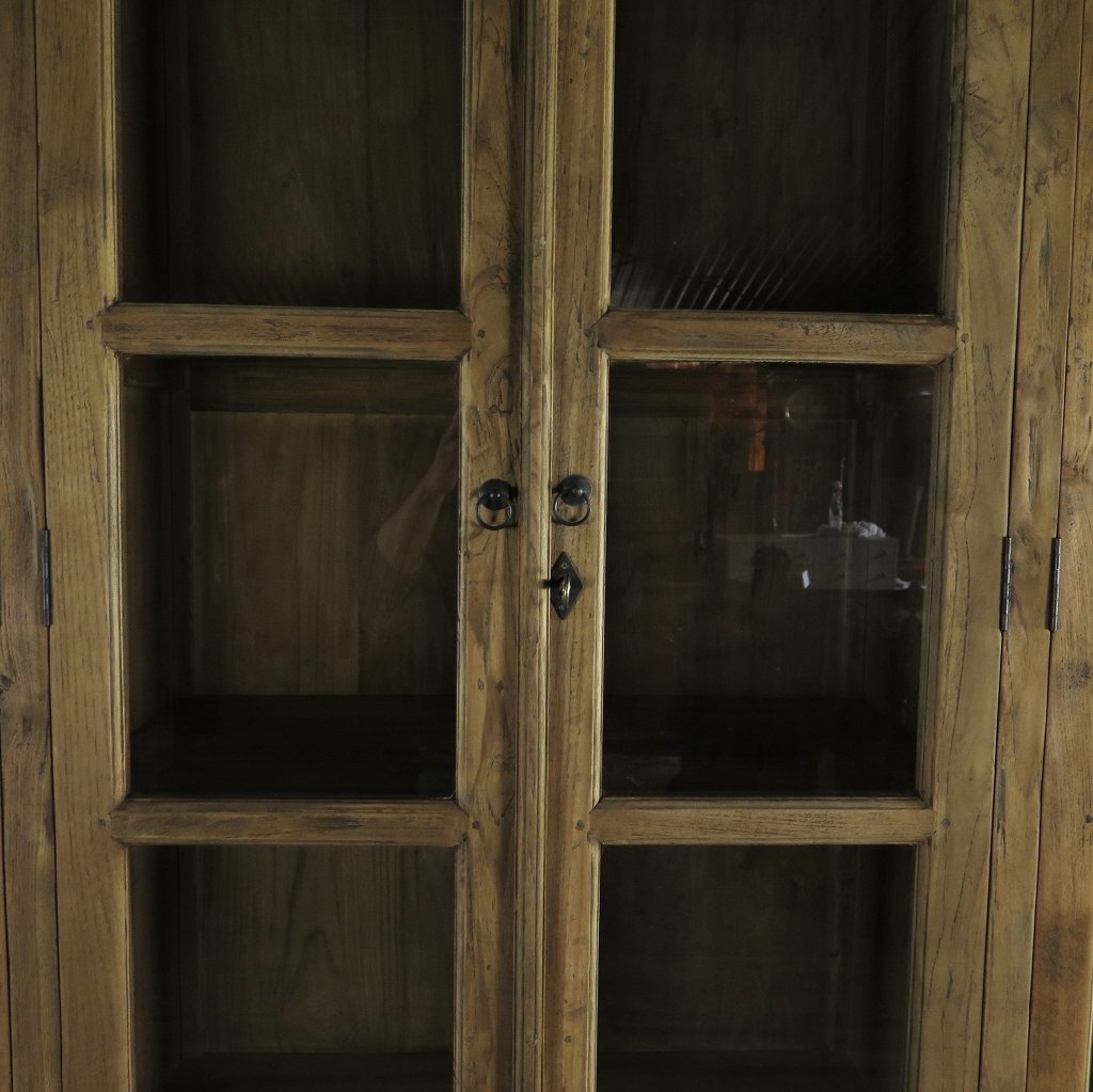 Vitrine Bücherschrank Teakholz 2,61 m