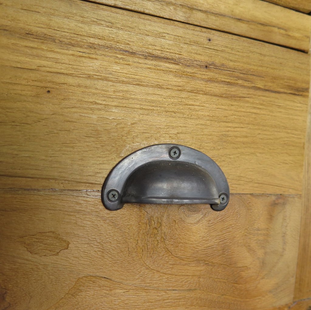 Vitrine Bücherschrank Teakholz 2,50 m