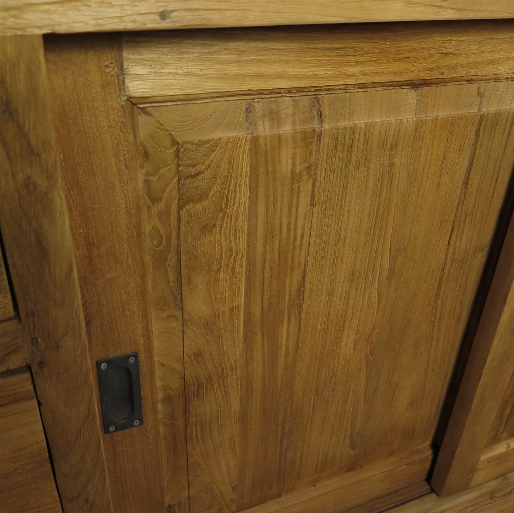 Vitrine Bücherschrank Teakholz 2,50 m