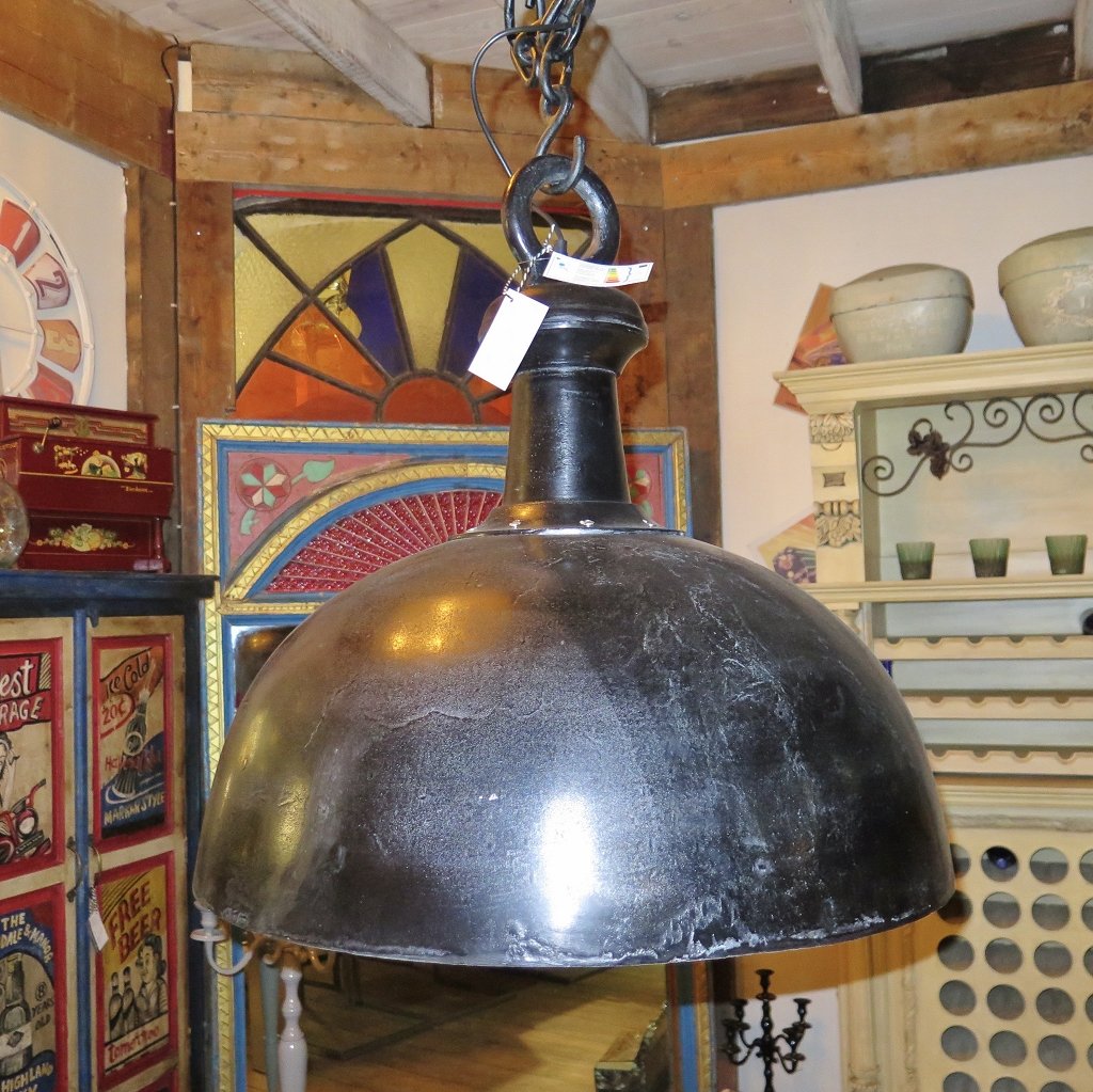 Hängelampe Lampe Metall Schwarz-Silber 0,70 m