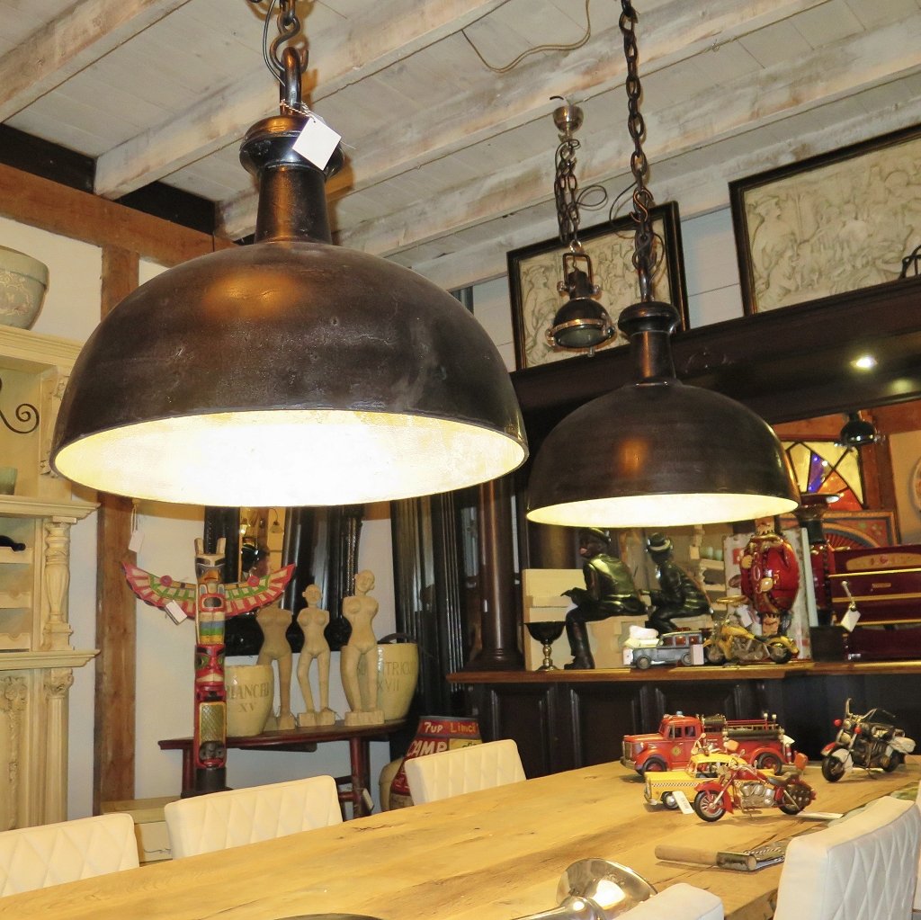 Hängelampe Lampe Metall Schwarz-Silber 0,70 m