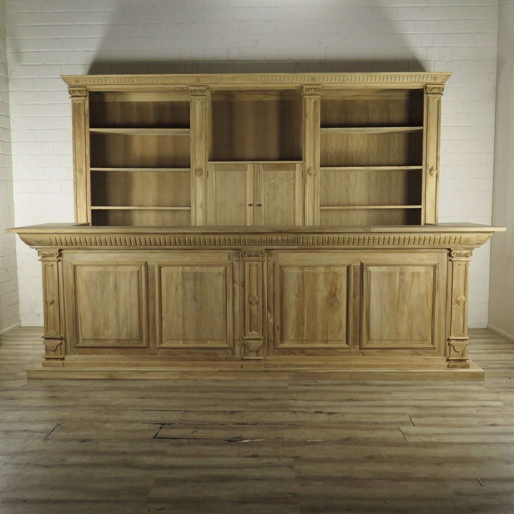 Theke Tresen Regal Bella Teakholz 3,60 m