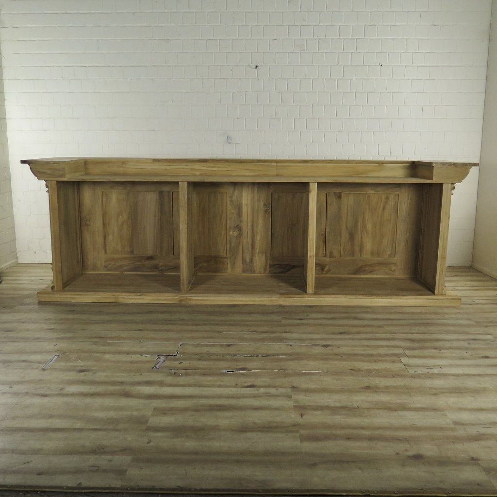 Theke Tresen Regal Bella Teakholz 3,60 m