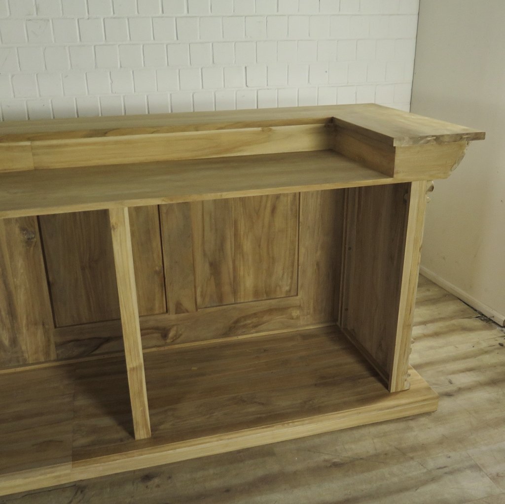 Theke Tresen Regal Bella Teakholz 3,60 m