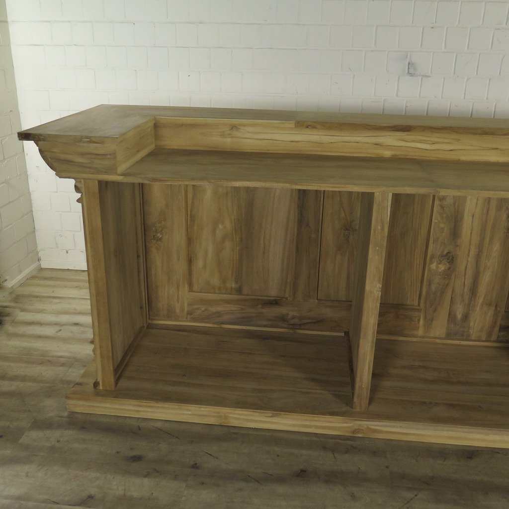 Theke Tresen Regal Bella Teakholz 3,60 m