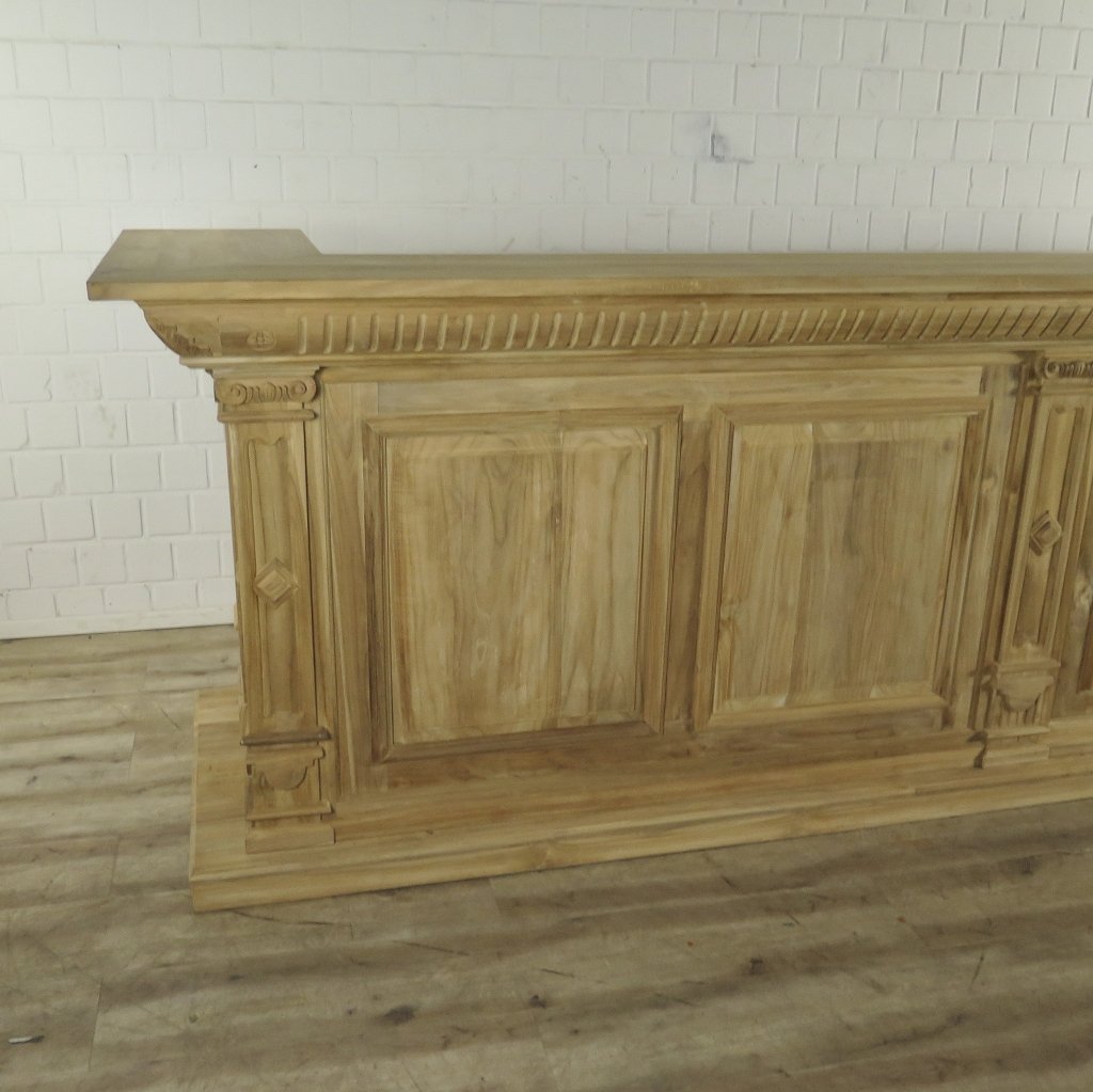 Theke Tresen Regal Bella Teakholz 3,60 m