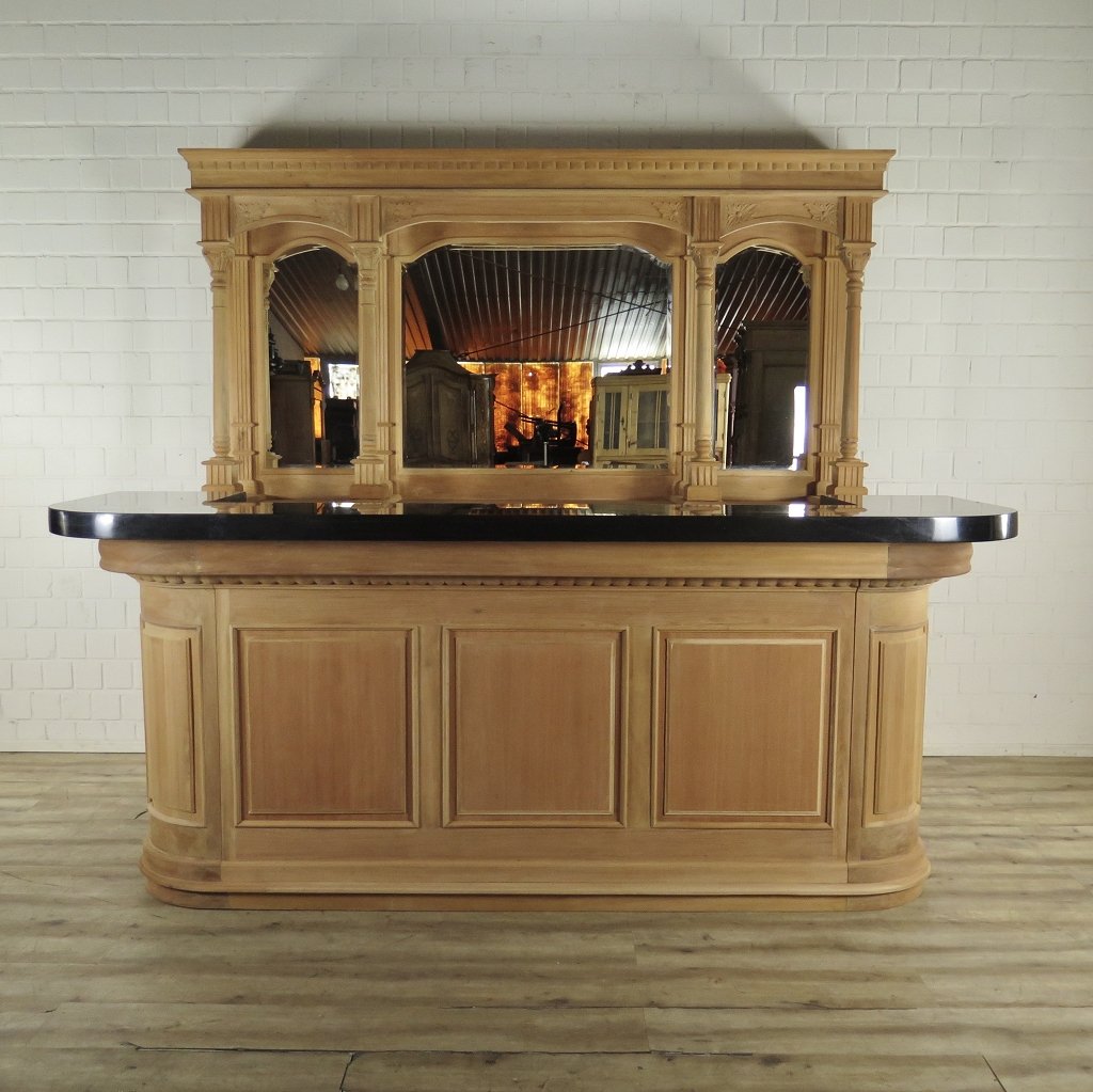 Englische Bar Theke Mahagoni 2,81 m