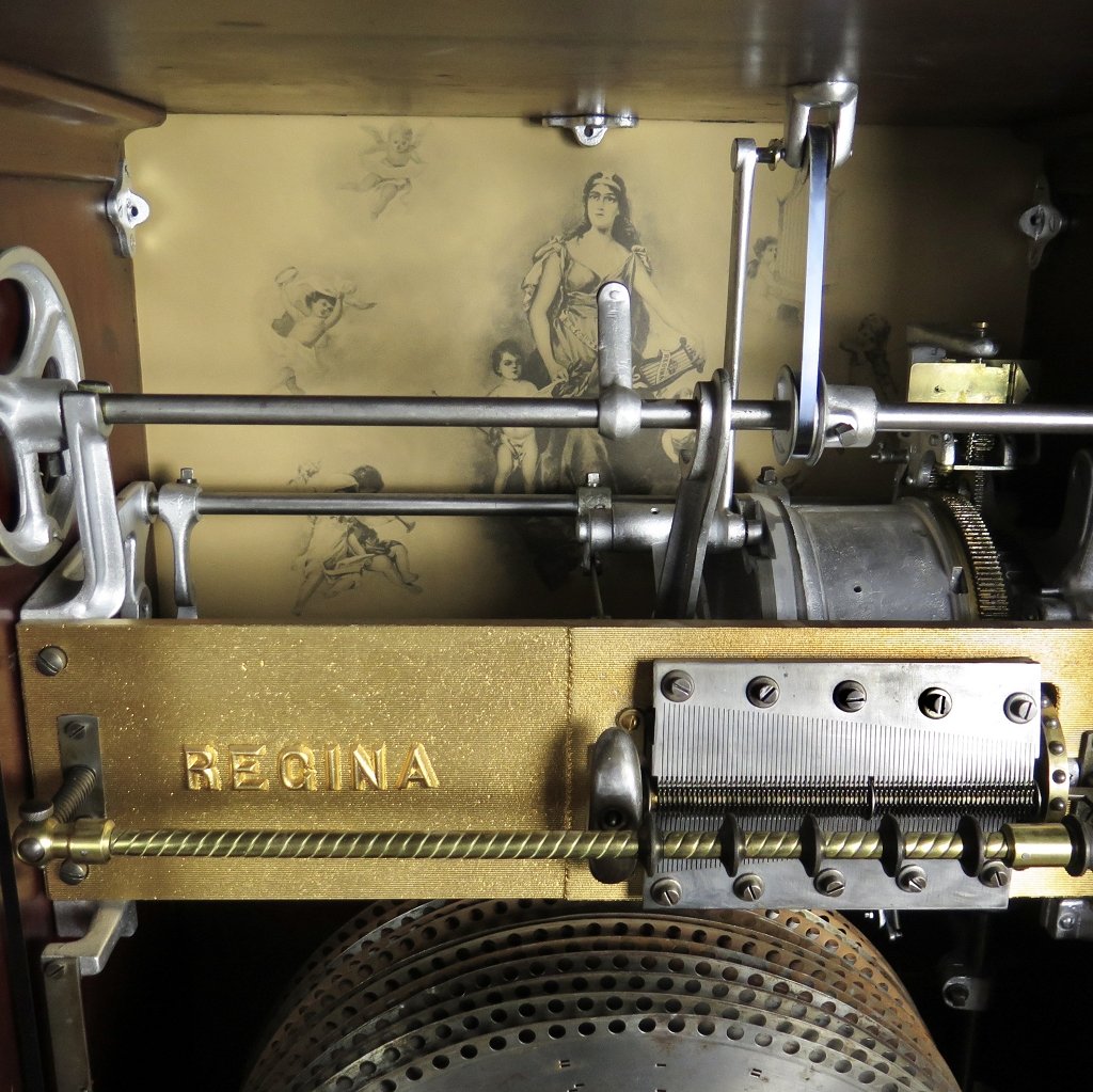 Spieluhr Regina Musik-Automat Gründerzeit 1894 Mahagoni