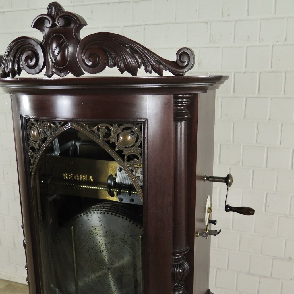 Spieluhr Regina Musik-Automat Gründerzeit 1894 Mahagoni