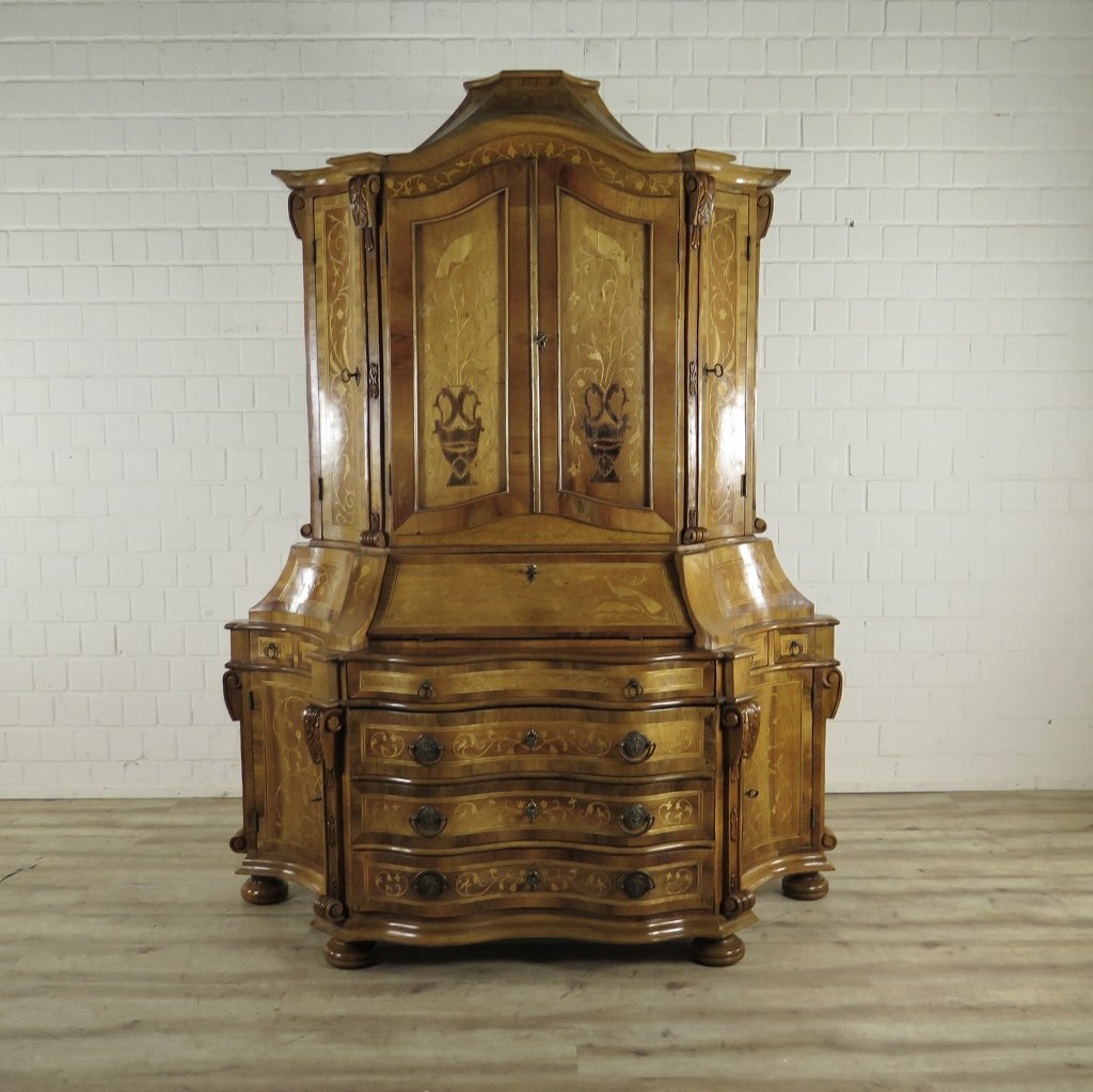 Tabernakel Sekretär Tabernakelsekretär Barockstil Nussbaum