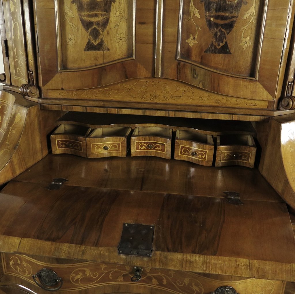 Tabernakel Sekretär Tabernakelsekretär Barockstil Nussbaum