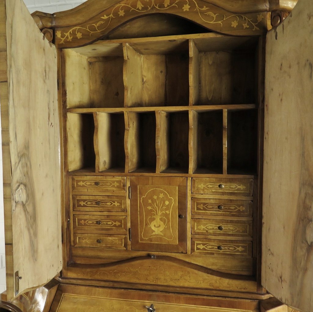 Tabernakel Sekretär Tabernakelsekretär Barockstil Nussbaum