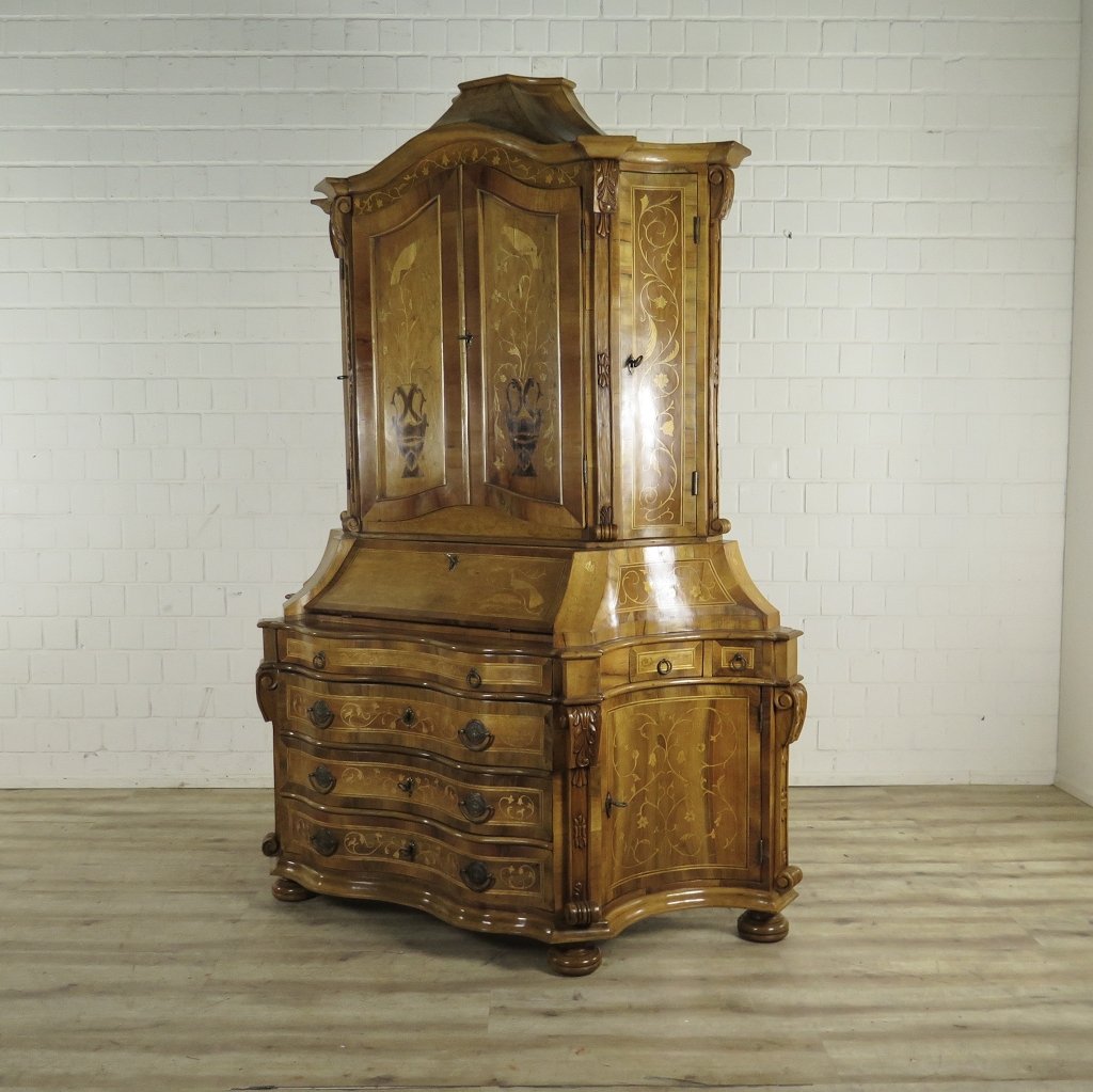 Tabernakel Sekretär Tabernakelsekretär Barockstil Nussbaum