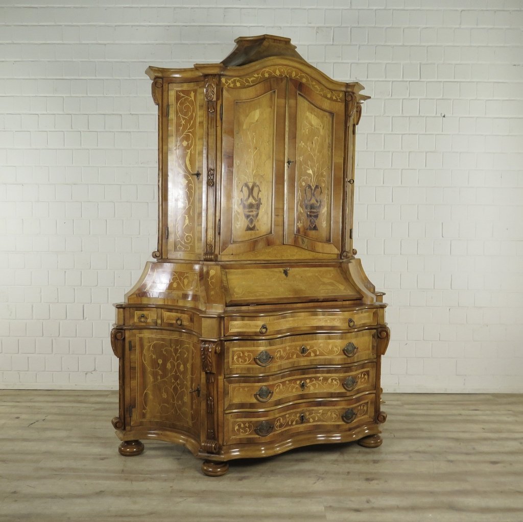 Tabernakel Sekretär Tabernakelsekretär Barockstil Nussbaum