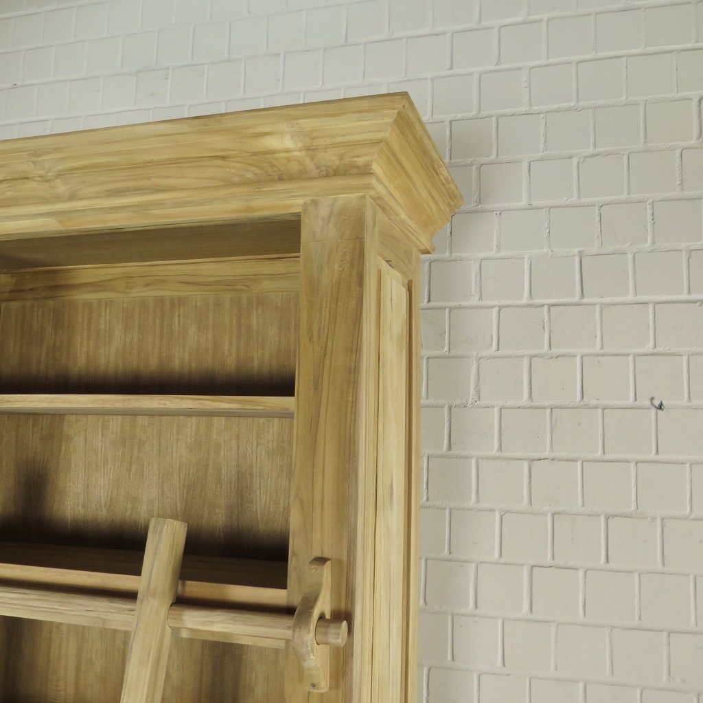 Bibliotheksschrank Schrank 2,10 m Teakholz