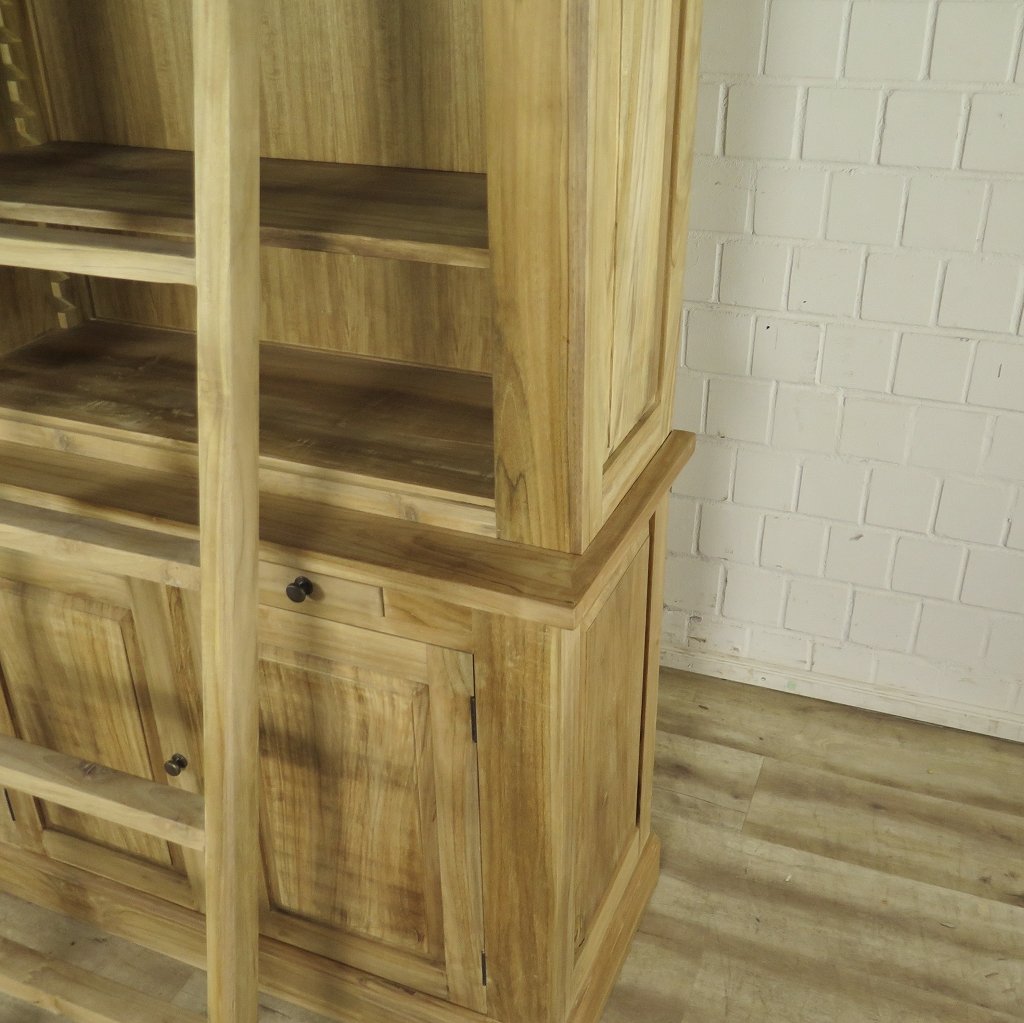 Bibliotheksschrank Schrank 2,10 m Teakholz