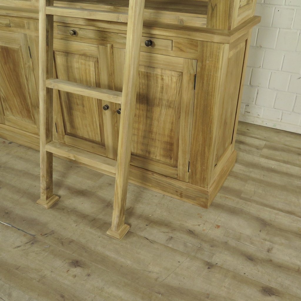 Bibliotheksschrank Schrank 2,10 m Teakholz