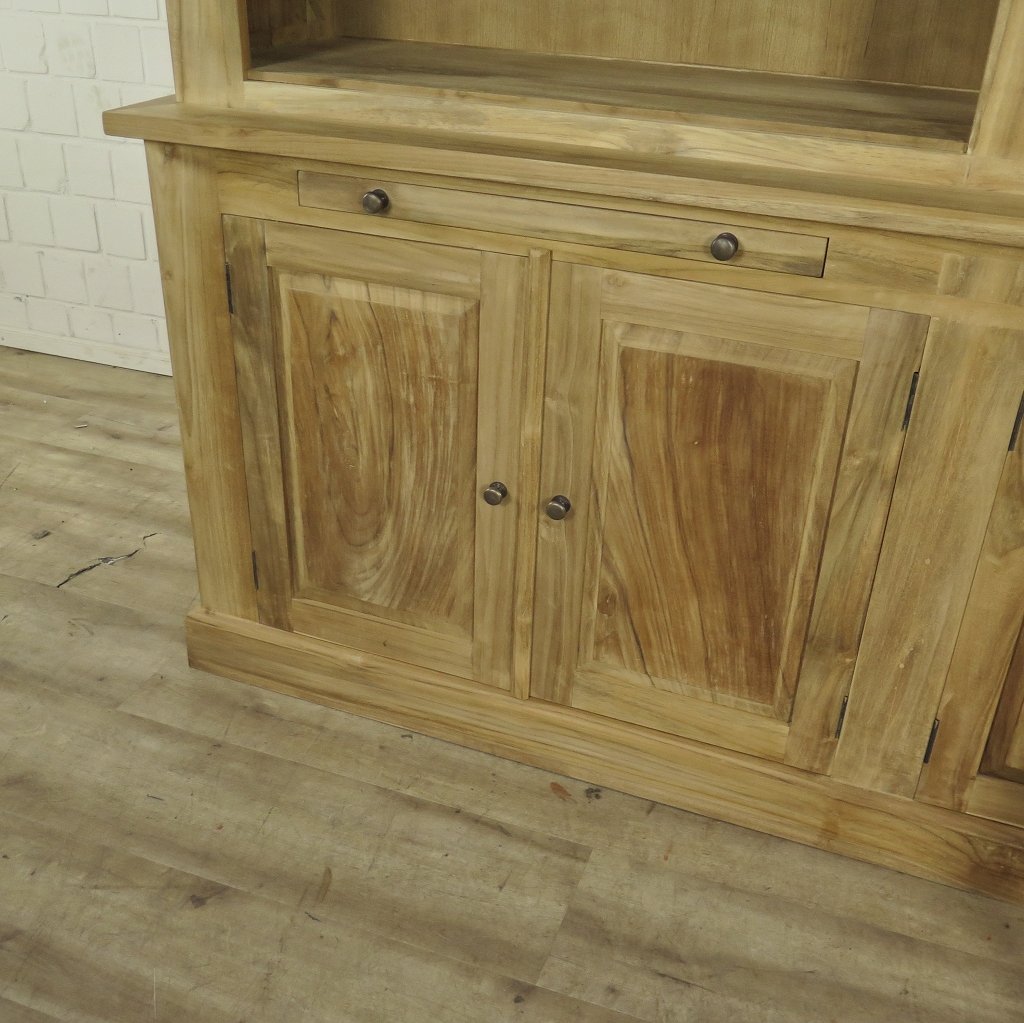 Bibliotheksschrank Schrank 2,10 m Teakholz