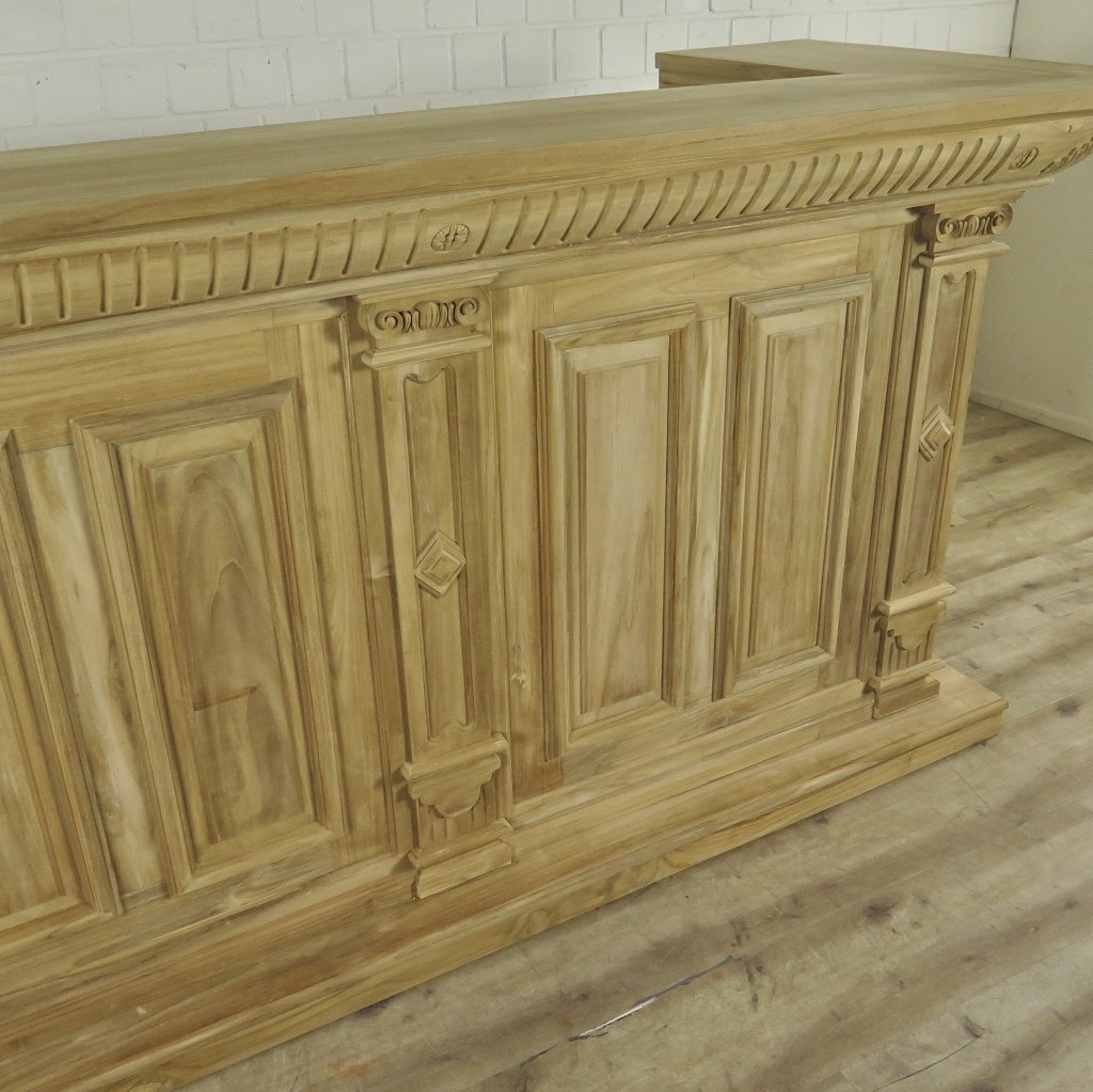 Theke Tresen Regal Bella Teakholz 2,31 m
