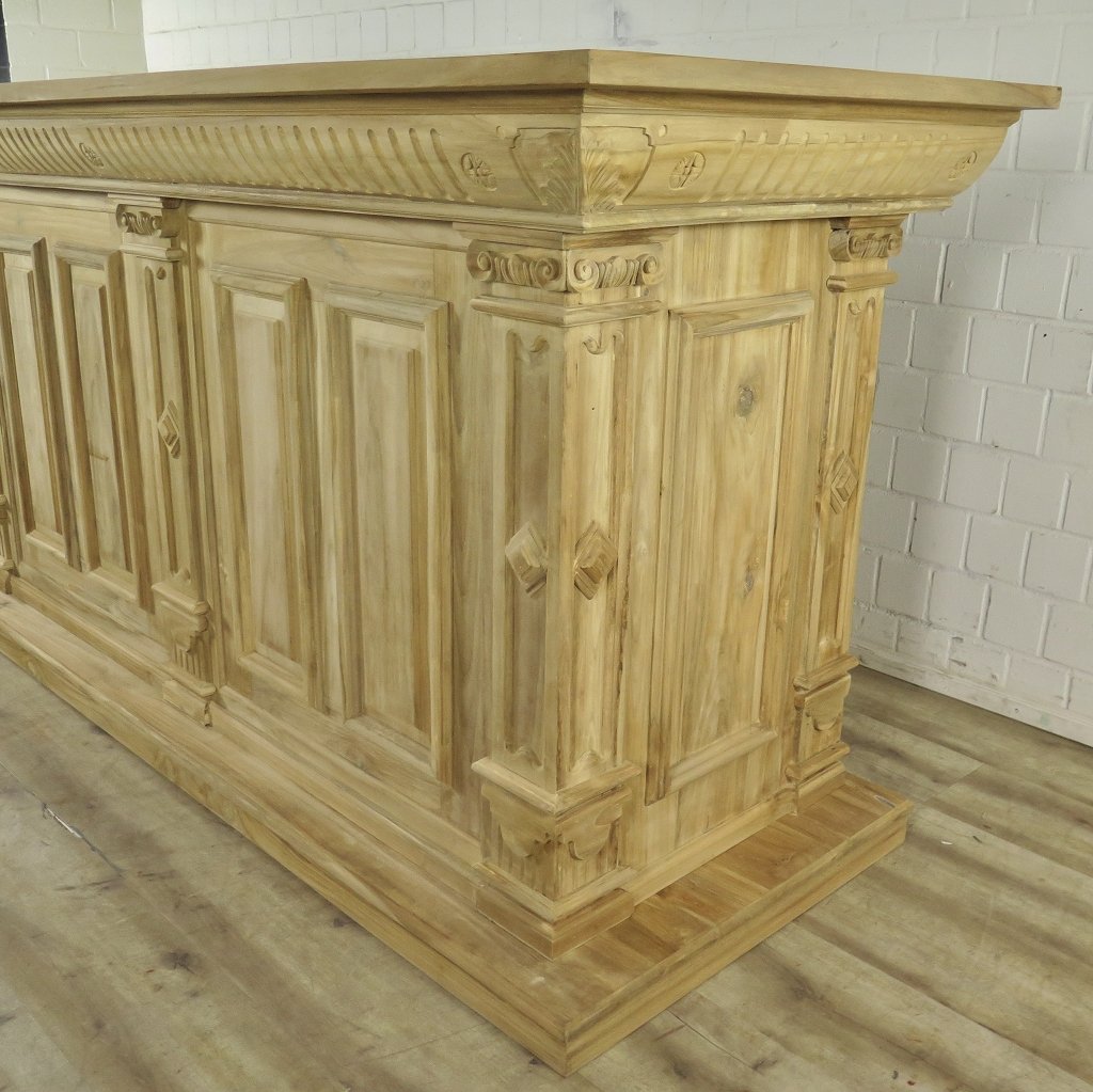 Theke Tresen Regal Bella Teakholz 2,31 m